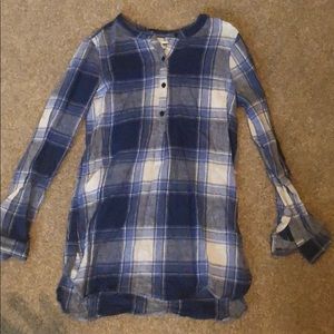 Old navy plaid top long sleeve